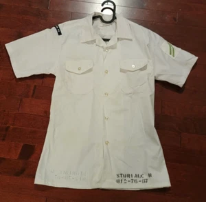 US NAVY VIETNAM ERA TROPICAL WHITE SHIRT VFP-63 Lightphotoron 63 - E2 - Picture 1 of 9