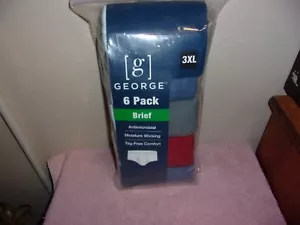 BRAND NEW MEN'S GEORGE 6 PAC of ASSORTED COLORS TAG FREE BRIEFS..#2 - Picture 1 of 4