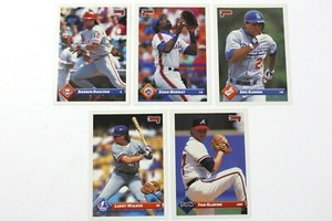 (5) 1993 Donruss Preview Eddie Murray Eric Karros Tom Glavine Larry Walker HOF