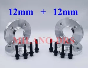 KIT 4 DISTANZIALI RUOTA 12+12mm MINI (R55-R56-R57-R58-R59) + BULLONI BLACK - Imagen 1 de 1