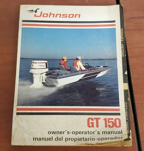 Johnson GT 150 J150STLCO Owners Operator's Manual English Spanish French Portugu - Picture 1 of 16