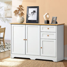 Oikiture Sideboard Buffet Storage Cabinet Cupboard Hallway Kitchen Drawers Table