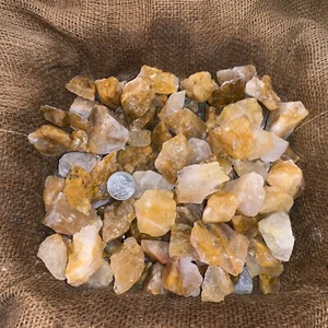 1000 Carat Lots of Citrine Rough Plus a FREE Faceted Gemstone! - Picture 1 of 9