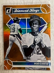 2023 Donruss Rod Carew Diamond Kings Orange Holo - Picture 1 of 2