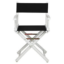 Casual Home 18" Director's Chair White Frame-Black Canvas