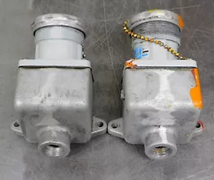 Lot of Two (2) Crouse-Hinds AR337 Arktite Receptacle Plug 30A 3W 3P 600V - Picture 1 of 9