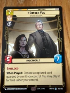 TARJETA LEGENDARIA STAR WARS UNLIMITED TCG SOMBRAS DE LA GALAXIA: DRYDEN VOS - Imagen 1 de 1