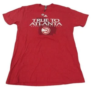 New Atlanta Hawks Mens Size L Large Red Adidas Shirt - Picture 1 of 5