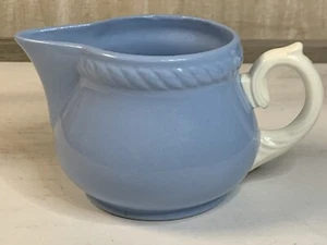 Homer Laughlin Kraft Blue Creamer 12 oz Vintage Farmhouse MCM c.1930s - Picture 1 of 7