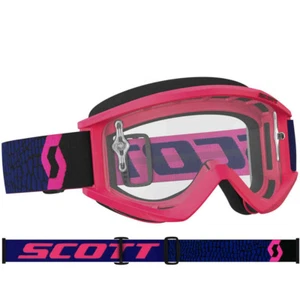 GAFAS DE MOTOCROSS SCOTT RETROIL XI AZUL/ROSA FLUO con LENTE CLARA FUNCIONA - Imagen 1 de 1