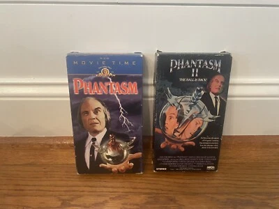 Phantasm 1 & 2 VHS Lot Horror Thriller Slasher Suspense Cult Movie II Ball Back - Image 1 of 3