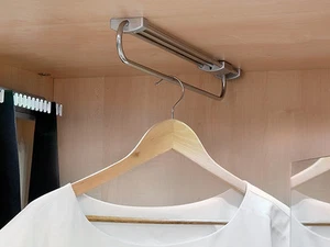 Emuca Kleiderschrank ausziehbar Kleidung Aufhänger Schiene Organizer Gestell 300, 350, 400, 450mm - Bild 1 von 3