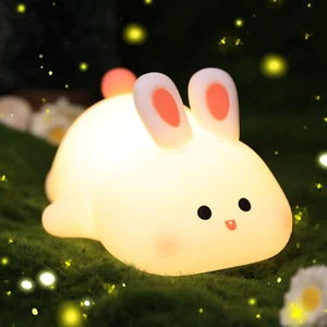 Bunny Lamp,Big Face Rabbit Night Light for Kids, Cute Easter Bunny Gifts, Kawaii - Picture 1 of 12