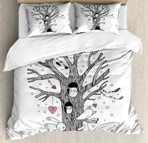 Illustration Duvet Cover Set Twin Queen King Sizes with Pillow Shams Bedding - Picture 1 of 93