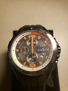 Studer Schild Cantor Chronograph Orange Dial Men's Watch - Picture 1 of 5