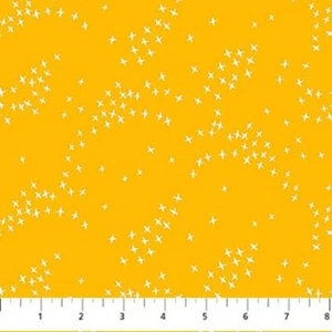 Northcott FIGO Seasons Basics by Ghazal Razavi 92018 50 Gold X's  Cotton - Picture 1 of 1