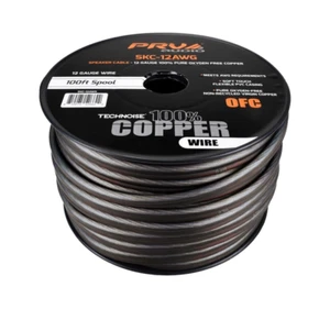 PRV 12 Gauge OFC Speaker Wire 100 ft Roll TRUE 100% Copper Oxygen Free - Picture 1 of 5