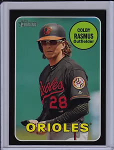 Colby Rasmus 2018 Topps Heritage High Number Black Border /50 Baltimore Orioles - Picture 1 of 2