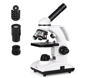TELMU Microscopes for Students Adults, 40X-1000X Compound Monocular Microscope - Picture 1 of 2