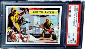 1965 TOPPS BATTLE CARD # 41 ~ HOSPITAL RAIDERS ~ GRADED PSA 8.5 NM-MT+ - Picture 1 of 2