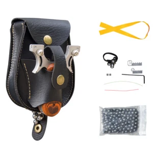 Slingshot Catapult Set 5 Rubber Bands 100 Ammos Magnetic Rings Bags Adult Kit - Picture 1 of 10