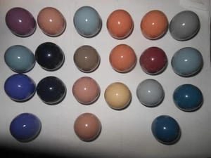 21 New Porcelain Assorted Colors Round Cabinet Knobs 1.25 In Diameter By GH Home - Picture 1 of 3