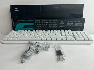 Aula F99 White 99 Keys RGB Gasket Cool Backlight Effect Mechanical Keyboard - Picture 1 of 12