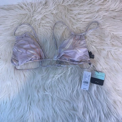 NEW La Hearts Lavender Floral Bikini top L - Image 1 of 4