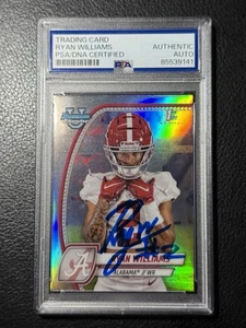 Ryan Williams Signed Autographed 2024 Bowman Chrome U Refractor 1st Card PSA DNA - Picture 1 of 1