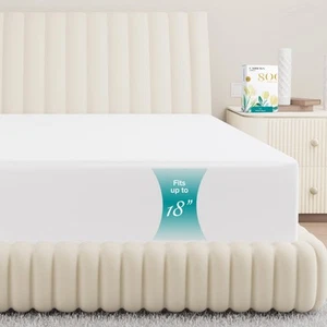 Luxury 100% Egyptian Cotton King Fitted Sheet Only - Premium 800 TC Hotel Qua... - Picture 1 of 9