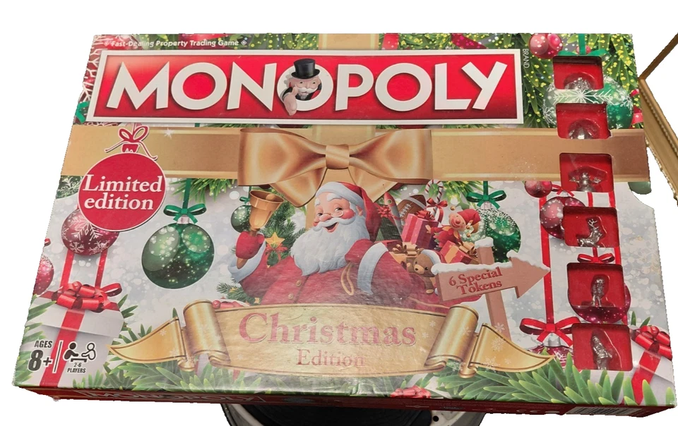 Winning Moves Christmas Monopoly Board Game - Limited Edition #4416 - Image 1 of 4