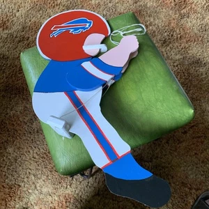 Vintage Wood Buffalo Bills Team NFL Garden Decoration Tree Swing Sports Bar - Picture 1 of 7