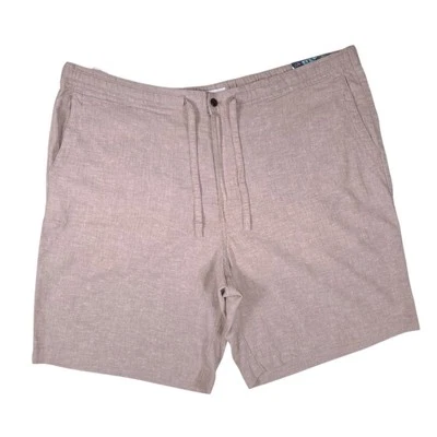 NUEVO CON ETIQUETAS CUBAVERA PANTALONES CORTOS DE MEZCLA DE LINO PARA HOMBRE XXL BRONCEADO Foto 1 de 4