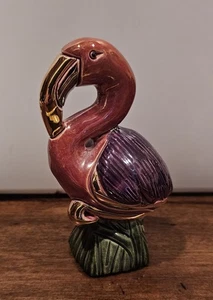 Artesania Rinconada Flamingo #712 De Rosa Fatto a Mano Uruguay Oro Rosa Viola  - Foto 1 di 6