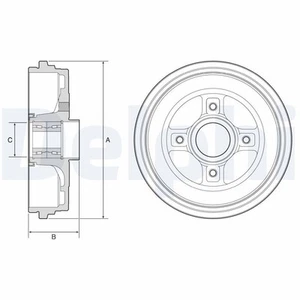 DELPHI BFR626 Bremstrommel hinten für RENAULT - Bild 1 von 2
