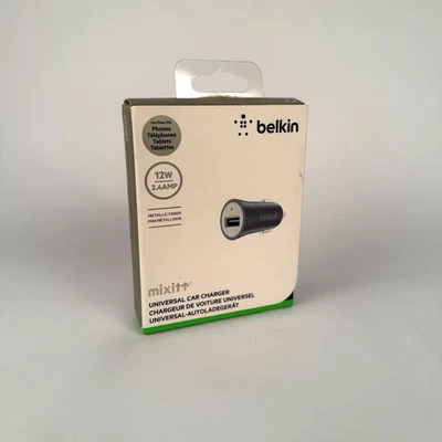 Belkin Universal 12W Fast USB‑A Car Charger 2.4 AMP New in Box Universal Charger - Image 1 of 4