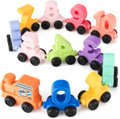 Giocattolo Treno Dei Numeri, Magnetico Treno Set per Bambini, Plastica Trenino D - Immagine 1 di 4