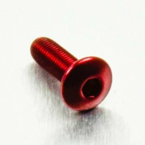 Tornillo de aluminio pro-bolt cabeza redondeada m4 x (0.5mm) x 12mm fine rojo - Imagen 1 de 1