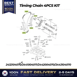 ⭐Genuine⭐ Timing Chain 4PCS KIT for Hyundai Kona - Picture 1 of 2