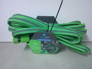 HydroTech Flatjacket Garden Hose 50 Foot Lightweight Flexible Green - Picture 1 of 5