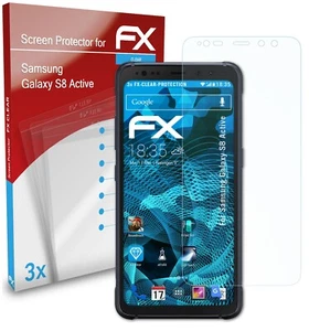 atFoliX 3x Protecteur d'écran pour Samsung Galaxy S8 Active clair - Photo 1 sur 9