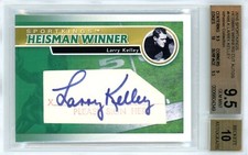 2010 SPORTKINGS HEISMAN WINNERS CUT AUTOS 1/1 #HWLK LARRY KELLY BGS GEM 9.5/10