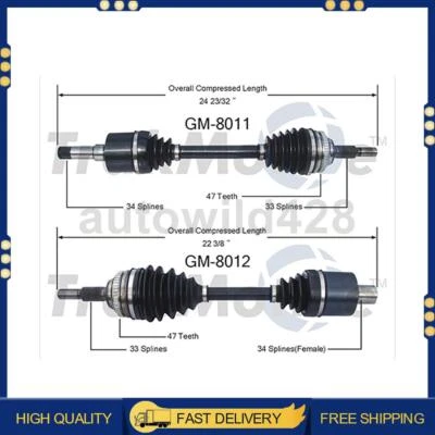 2 передних шарнирных вала оси TrakMotive CV для Saturn SC1 1994 1995 1996 1997 1998 - Изображение 1 из 3