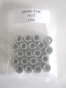 AN365-524C 5/16-24 Sechskantmutter selbstsichernder Stahl Alt auf MS20365-524C - Menge 20 - Bild 1 von 3