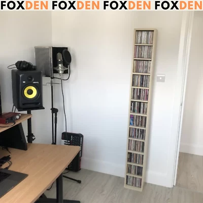 204 CD Storage Unit DVD Storage Tower for Living Room Media Shelving Home Office - Image 1 of 4