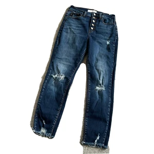 KanCan Exposed Button Fly with Distressing Stretchy Skinny Jeans in Size 5/26 - Picture 1 of 11