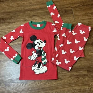 HANNA ANDERSSON DISNEY ORGANIC LONG JOHNS PAJAMAS MICKEY MOUSE RED 150 8 - Picture 1 of 8