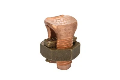 N-4 NSI #4 COPPER SPLIT BOLT CONNECTOR FOR COPPER AND COPPERWELD WIRES (12Pk) - Image 1 of 3