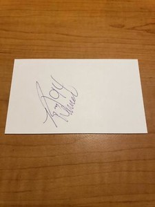 RON WARNER - FOOTBALL - AUTOGRAPH SIGNED - INDEX CARD -AUTHENTIC - A4898
