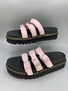 Dr. Martens Blaire Slide Womens Sz 10 Pink Leather 3-Strap Casual Slip On Sandal - Bild 1 von 8